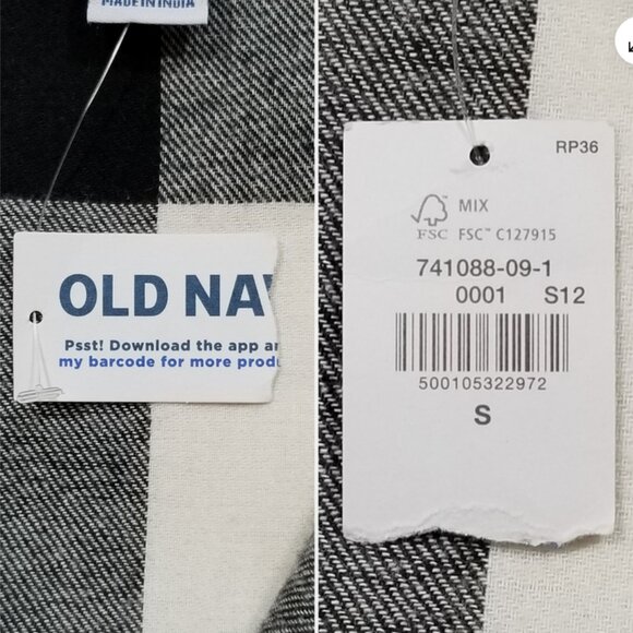 OLD NAVY Matching the Fam! Flannel Pajama Shirt Top 6739E1M - Picture 8 of 9